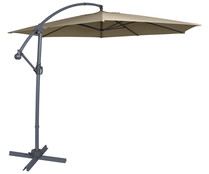 Parasol de jardín 3 metros 360º, color beige, GARDENSTAR ALCAMPO.