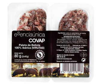 Virutas de paleta de bellota 100% ibérica COVAP Esenciaúnica 2 x 40 g. Virutas de paleta de bellota 100% ibérica COVAP Esenciaúnica 2 x 40 g.