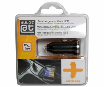 Cargador de mechero de 12V con conexión Usb AUTO-T 1 unidad. Cargador de mechero de 12V con conexión Usb AUTO-T 1 unidad.