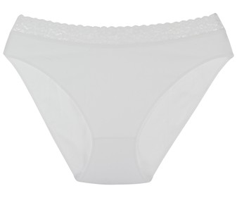 Braga con encaje JOVI, color blanco, talla L. Braga con encaje JOVI, color blanco, talla L.