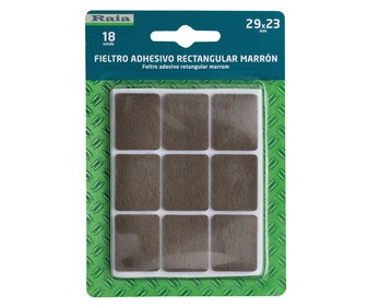 Fieltro adhesivo marrón de 29 milímetros 18 unidades Fieltro adhesivo marrón de 29 milímetros 18 unidades