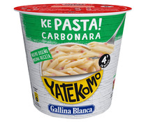 Pasta macarrones a la carbonara YATEKOMO 100 g.