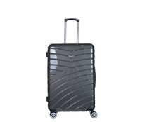 Maleta grande rígida de color gris de 75 cm y 8 ruedas ABS, AIRPORT ALCAMPO.