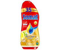 Detergente lavavajillas máquina gel lima-limón SOMAT 35 ds.  630 ml.