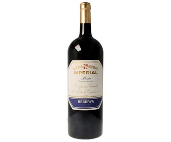 Vino tinto reserva con denominación de origen Rioja IMPERIAL Magnum de 1,5 l. Vino tinto reserva con denominación de origen Rioja IMPERIAL Magnum de 1,5 l.