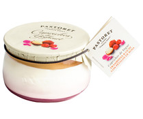 Yogur con frambuesa, lichi y pétalos de rosa PASTORET Caprichos de yogur150 g.