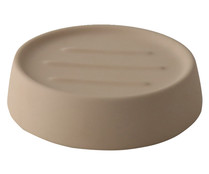 Jabonera de cerámica de color beige, medidas: 12X12X13CM. ACTUEL.