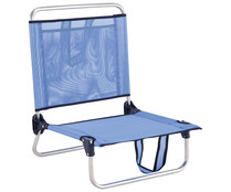 Silla de aluminio y textileno con asas 54x50x63cm, EREDU.