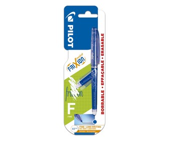 Bolígrafo punta de aguja y grosor de 0.5mm con tinta líquida borrable azul PILOT frixion point. Bolígrafo punta de aguja y grosor de 0.5mm con tinta líquida borrable azul PILOT frixion point.