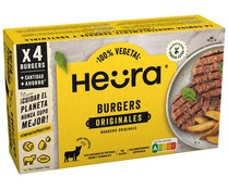Burger vegetal a base de proteina de guisante y aceite de oliva virgen extra HEÜRA 4 x 110 g.