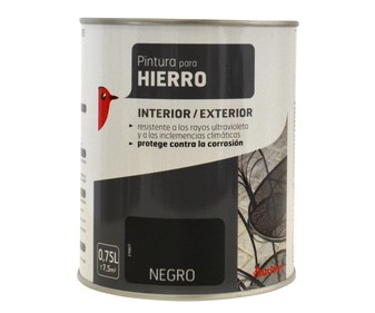 Esmalte antióxido de color negro 0,75 litros Esmalte antióxido de color negro 0,75 litros