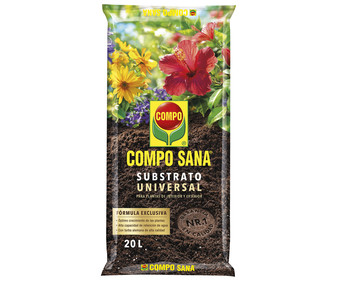 Saco de 20 litros de sustrato universal COMPO Sana.