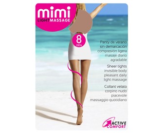 Panty 8 Den transparente MIMI Light Massage, color natural, talla L. Panty 8 Den transparente MIMI Light Massage, color natural, talla L.