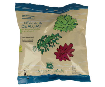 Ensalada de algas deshidratadas (lechuga de mar, wakame y nori) PORTO-MUIÑOS 50 g. Ensalada de algas deshidratadas (lechuga de mar, wakame y nori) PORTO-MUIÑOS 50 g.