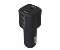 Cargador para coche 2xTipo-C MUVIT, 20W.