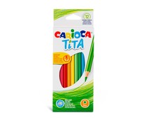 Pack de 12 lápices de colores brillantes, CARIOCA TITA.