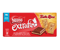 Chocolate con leche, relleno cremoso y trocitos de galleta (Tosta Rica) NESTLÉ EXTRAFINO 120 g.