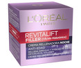 Crema anti-edad y rellenadora de noche con ácido Hialurónico L'ORÉAL PARIS Revitalift filler 50 ml.