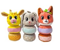 Conjunto de 3 animales de peluche apilables, Leo ONE TWO FUN ALCAMPO.