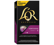 Café Sontuoso I8 en cápsulas compatibles con Nespresso L'OR ESPRESSO 10 uds.