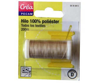 Hilo poliéster beige 200 metros Hilo poliéster beige 200 metros