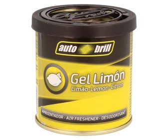 Ambientador en gel para coche en envase de lata y con olor a limón AUTOBRILL. Ambientador en gel para coche en envase de lata y con olor a limón AUTOBRILL.