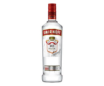 Vodka blanco con triple destilación y filtrado diez veces SMIRNOFF Etiqueta roja botella de 70 cl.