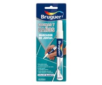 Rotulador de 7 mililitros de blanqueador de juntas de color blanco BRUGUER. Rotulador de 7 mililitros de blanqueador de juntas de color blanco BRUGUER.