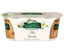 Yogur natural ecológico XANCEDO pack 2x125 gr,