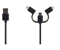 Cable de carga 3 en 1 Micro USB, Lightning y USB C, SELECLINE 