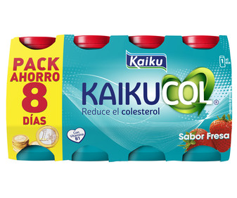 Yogur líquido que ayuda a reducir el colesterol con sabor a fresa KAIKUCOL 8 x 65 g. Yogur líquido que ayuda a reducir el colesterol con sabor a fresa KAIKUCOL 8 x 65 g.