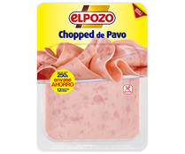Chopped de pavo, sin gluten y cortado en lonchas EL POZO 250 g.