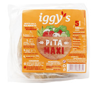 Pan pita de trigo maxi IGGY'S 5 unidades de 400 gramos.