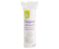 Discos desmaquilladores PRODUCTO ECONÓMICO ALCAMPO 100 uds.