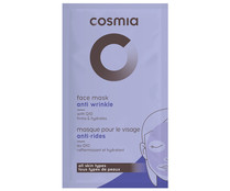 Mascarilla facial con acción anti arrugas, hidratante y reafirmante COSMIA. Mascarilla facial con acción anti arrugas, hidratante y reafirmante COSMIA.