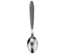 Cucharilla de acero inoxidable con mango de plástico color gris, ACTUEL.