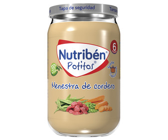 Potitos® de menestra de cordero a partir de 6 meses NUTRIBÉN Recetas tradicionales 235 g. Potitos® de menestra de cordero a partir de 6 meses NUTRIBÉN Recetas tradicionales 235 g.