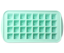 Cubitera de silicona color verde con 32 espacios para hielo, Yucca ACTUEL.