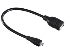 Cable QILIVE de MicroUsb macho a Usb 2.0 hembra, color negro.
