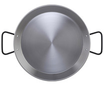 Paellera de acero pulido 34cm apta para inducción, METALTEX.
