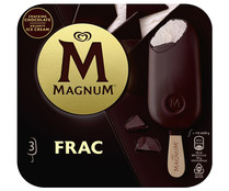 Bombón de helado de nata recubierto de chocolate negro de MAGNUM de Frigo 3 x 100 ml.