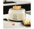 Tostador WESTINGHOUSE WKTT857WH cream vintage, 2 ranuras extra anchas, 6 niveles de tostado, exterior de acero inoxidable.