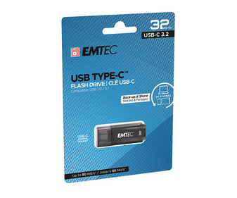 Memoria USB 32GB SANDISK Emtec, conexión USB3.2 tipo-C. Memoria USB 32GB SANDISK Emtec, conexión USB3.2 tipo-C.