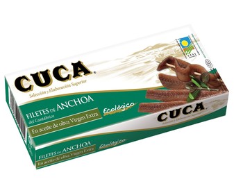 Filetes de anchoa en aceite de oliva virgen extra ecológico CUCA 29 gramos Filetes de anchoa en aceite de oliva virgen extra ecológico CUCA 29 gramos