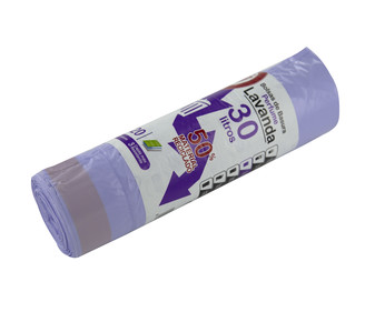 Bolsas de basura, lila con autocierre y aroma lavanda capacidad 30 litros 55 x 60 cmPRODUCTO ALCAMPO 20 uds. Bolsas de basura, lila con autocierre y aroma lavanda capacidad 30 litros 55 x 60 cmPRODUCTO ALCAMPO 20 uds.