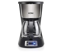 Cafetera de goteo programable  SOLAC Stillo Digital CF4031, acero inoxidable, programable, 1000W, pantalla LCD.