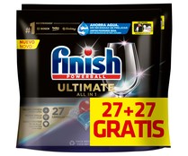 Detergente lavavajiillas en pastillas  FINISH QUANTUM 54 uds.