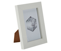Marco de fotos, tamaño: 10x15 cm de madera color blanco, ACTUEL.         