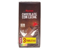Tabletas de chocolate con leche PRODUCTO ALCAMPO 3 x 150 g.