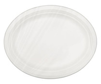 Pack de 5 bandejas ovaladas para servir, 26x32 cm, color blanco, ACTUEL.